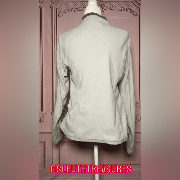 The North Face Womens Fleece 1/4 Zip Jacket Light Gray Long Sleeve Size S Logo - Picture 5 of 9